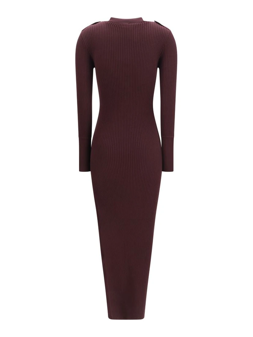 Purple Viscose Long Dress