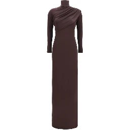 Brown Viscose Casual Dress