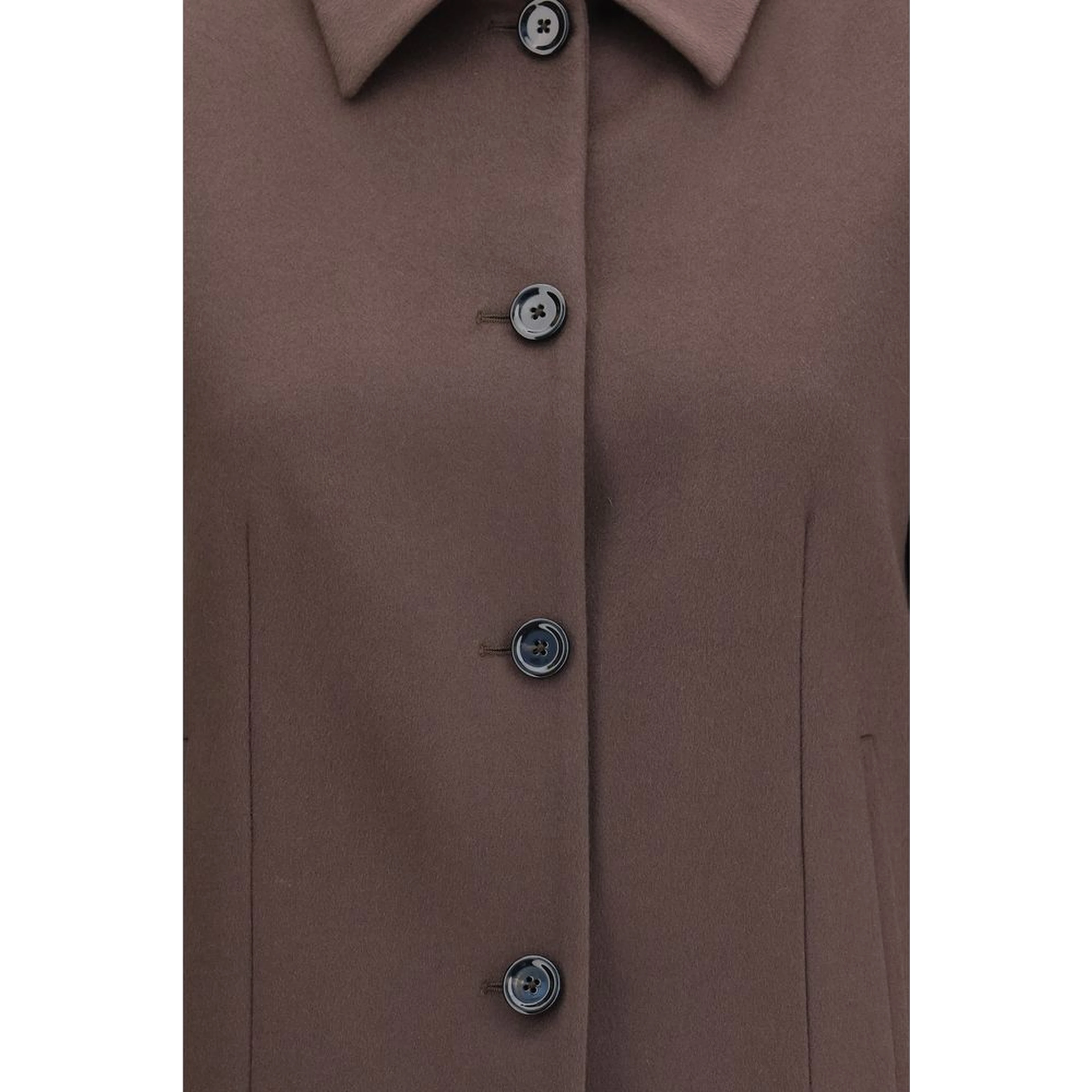 Brown Wool Oves Aries Full-Length Jacket