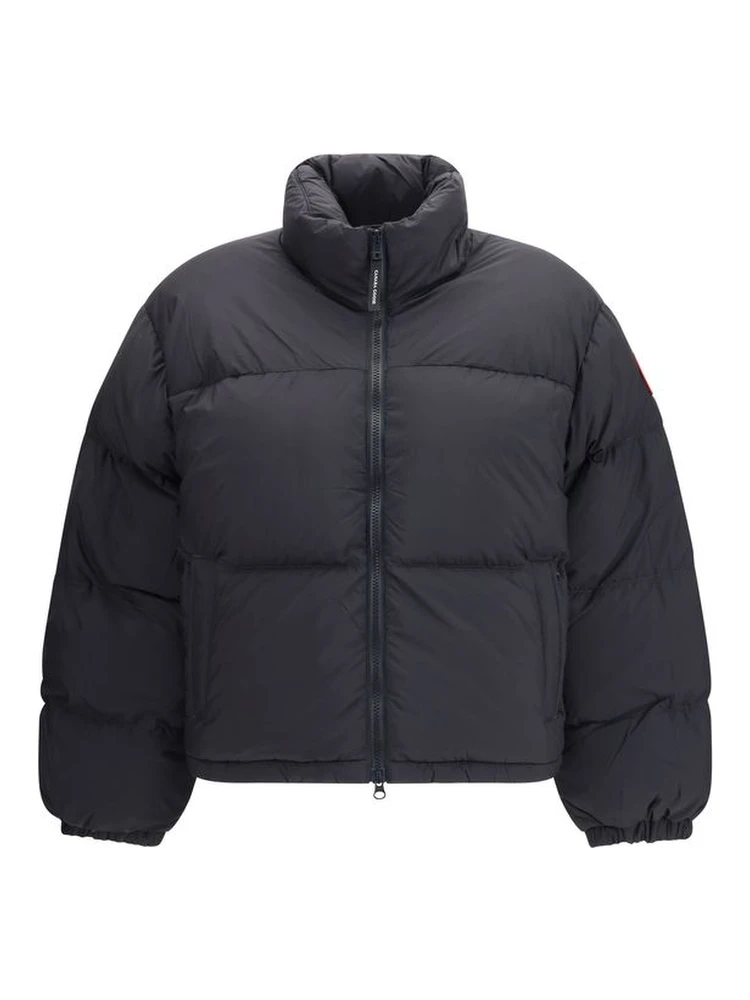 Black Polyamide Full-Length Jacket