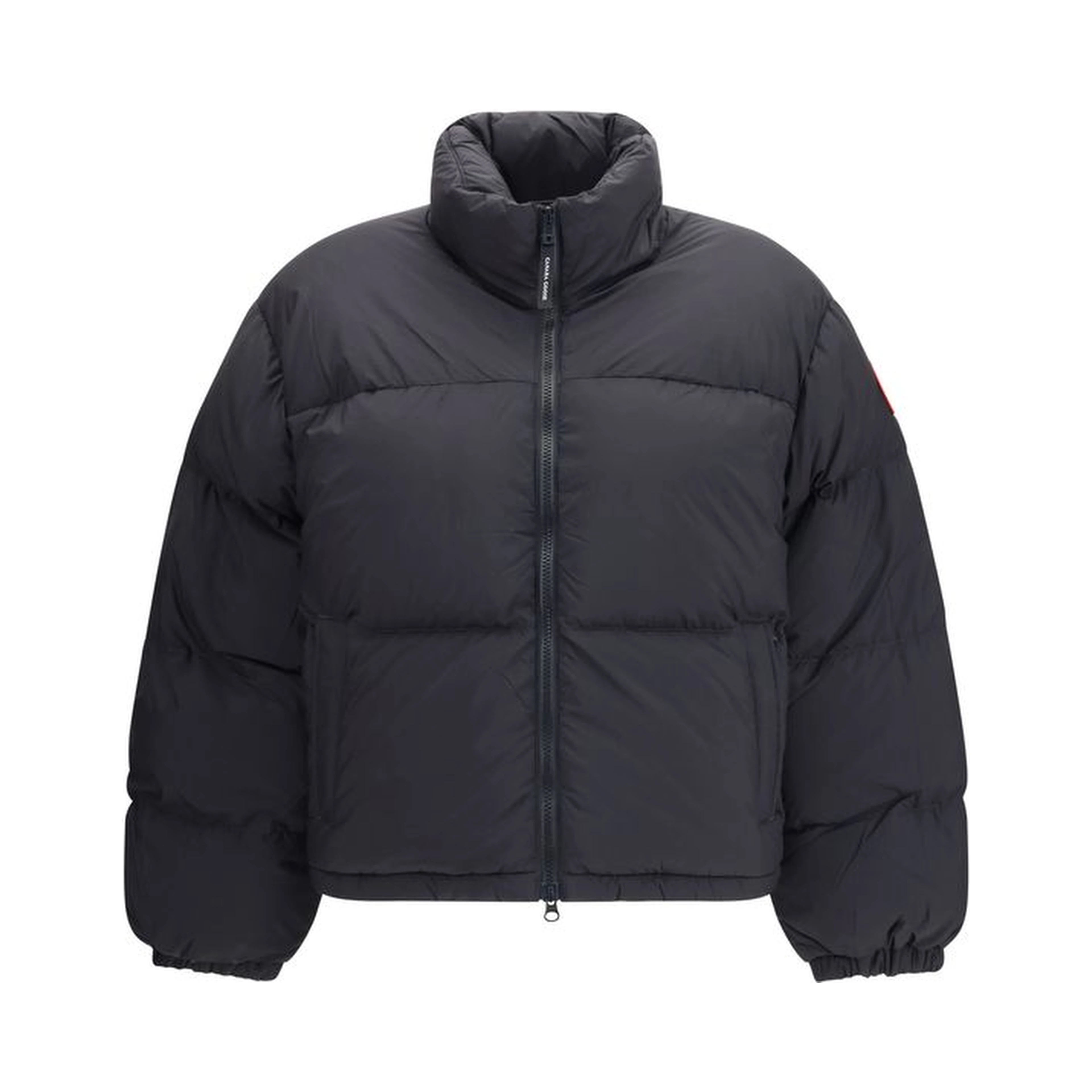 Black Polyamide Full-Length Jacket