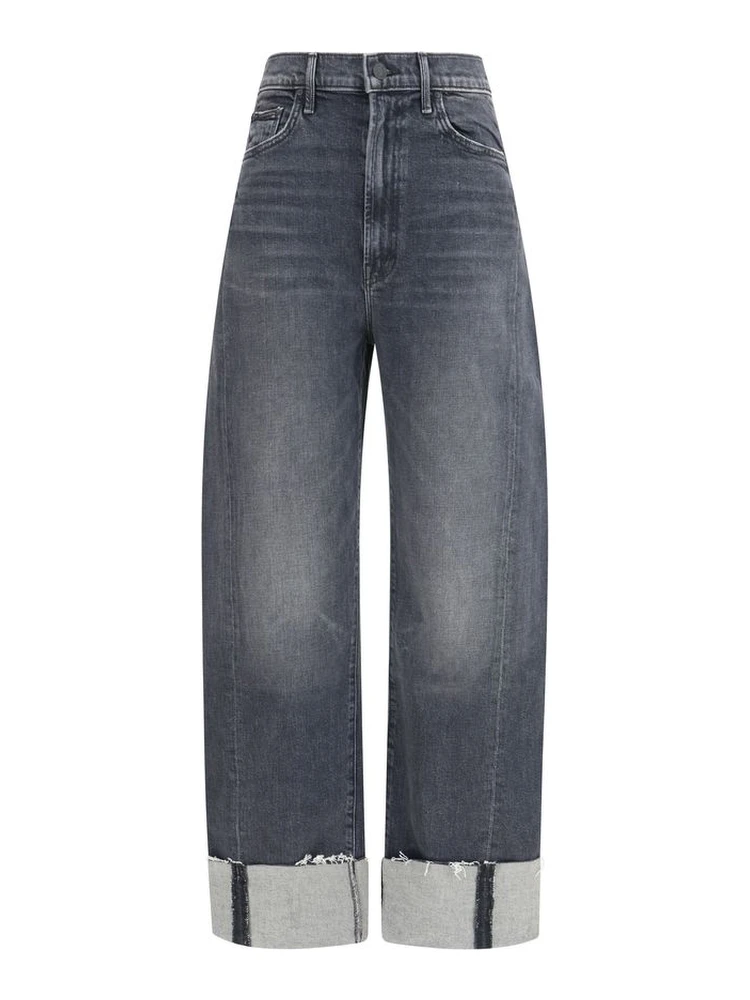 Black Cotton Cropped Jeans