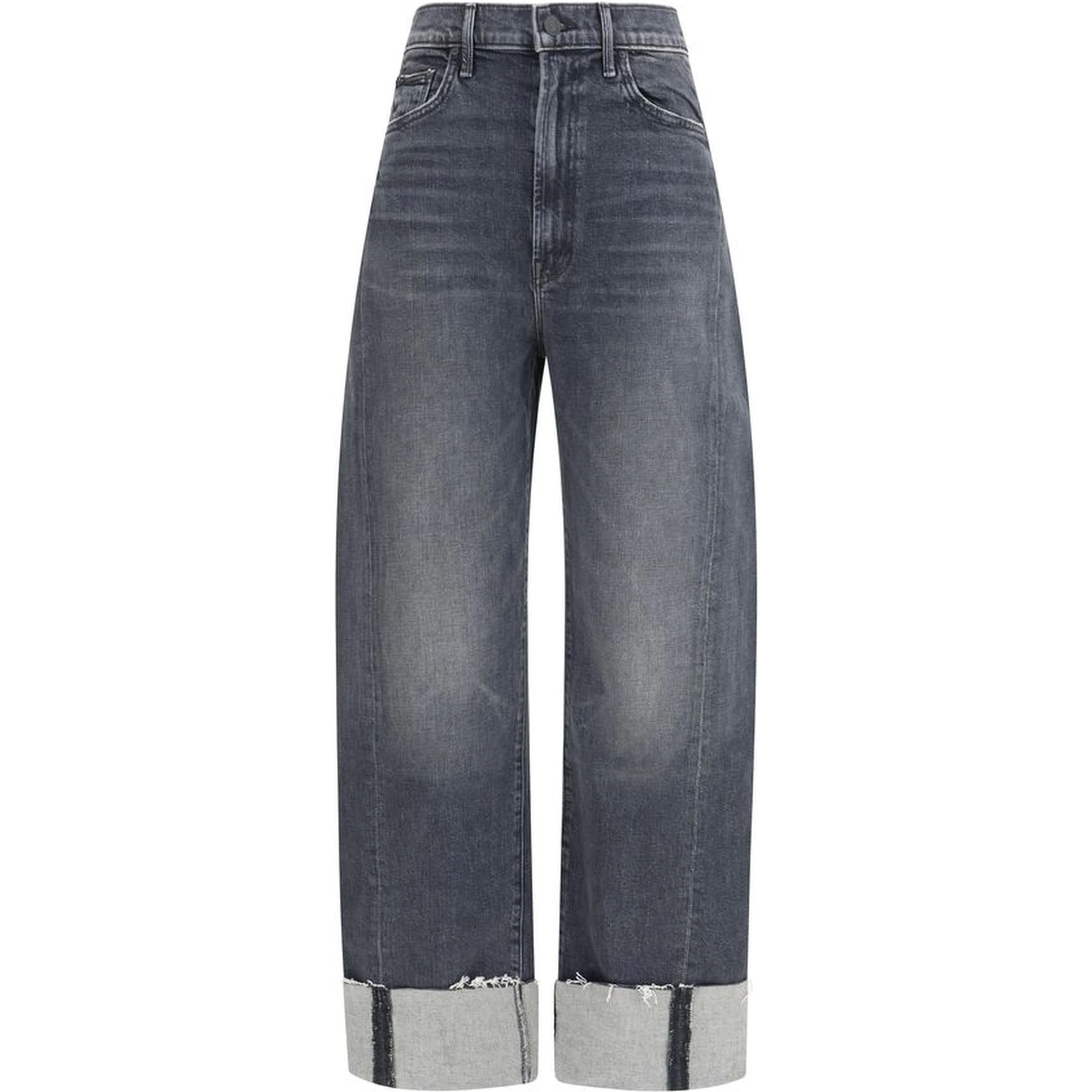 Black Cotton Cropped Jeans