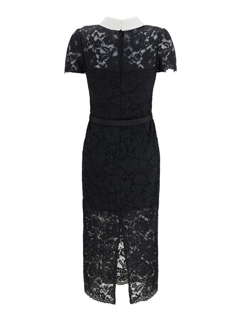 Black Polyester Casual Dress