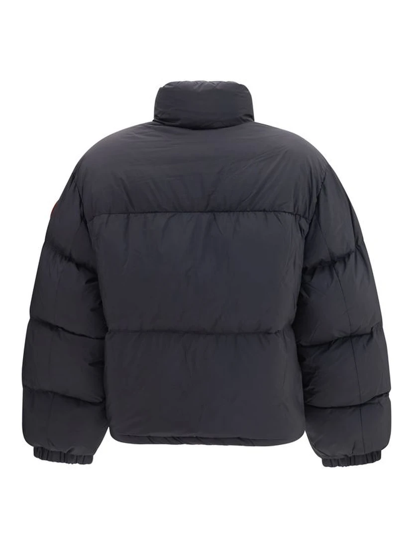 Black Polyamide Full-Length Jacket