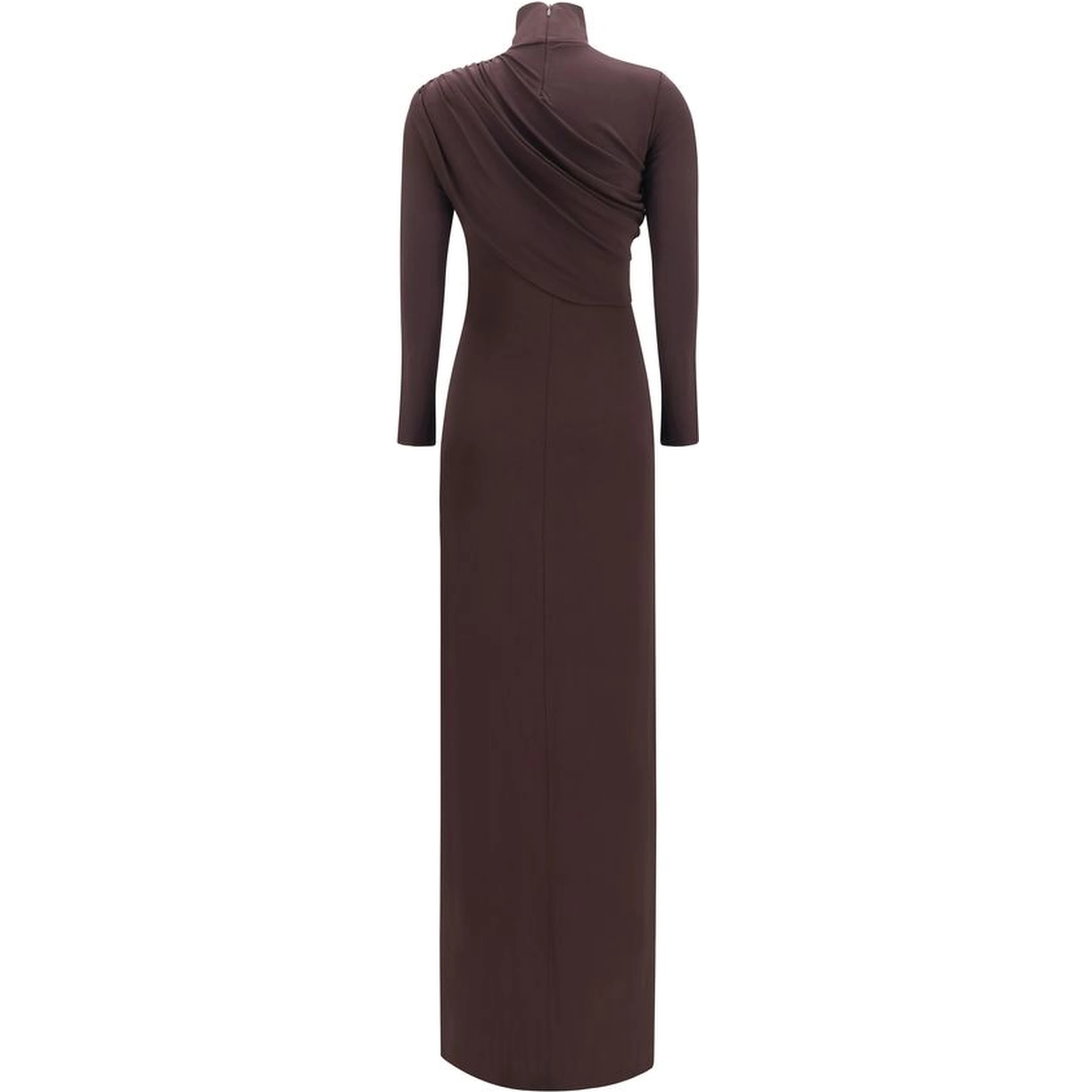 Brown Viscose Casual Dress