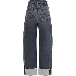 Black Cotton Cropped Jeans
