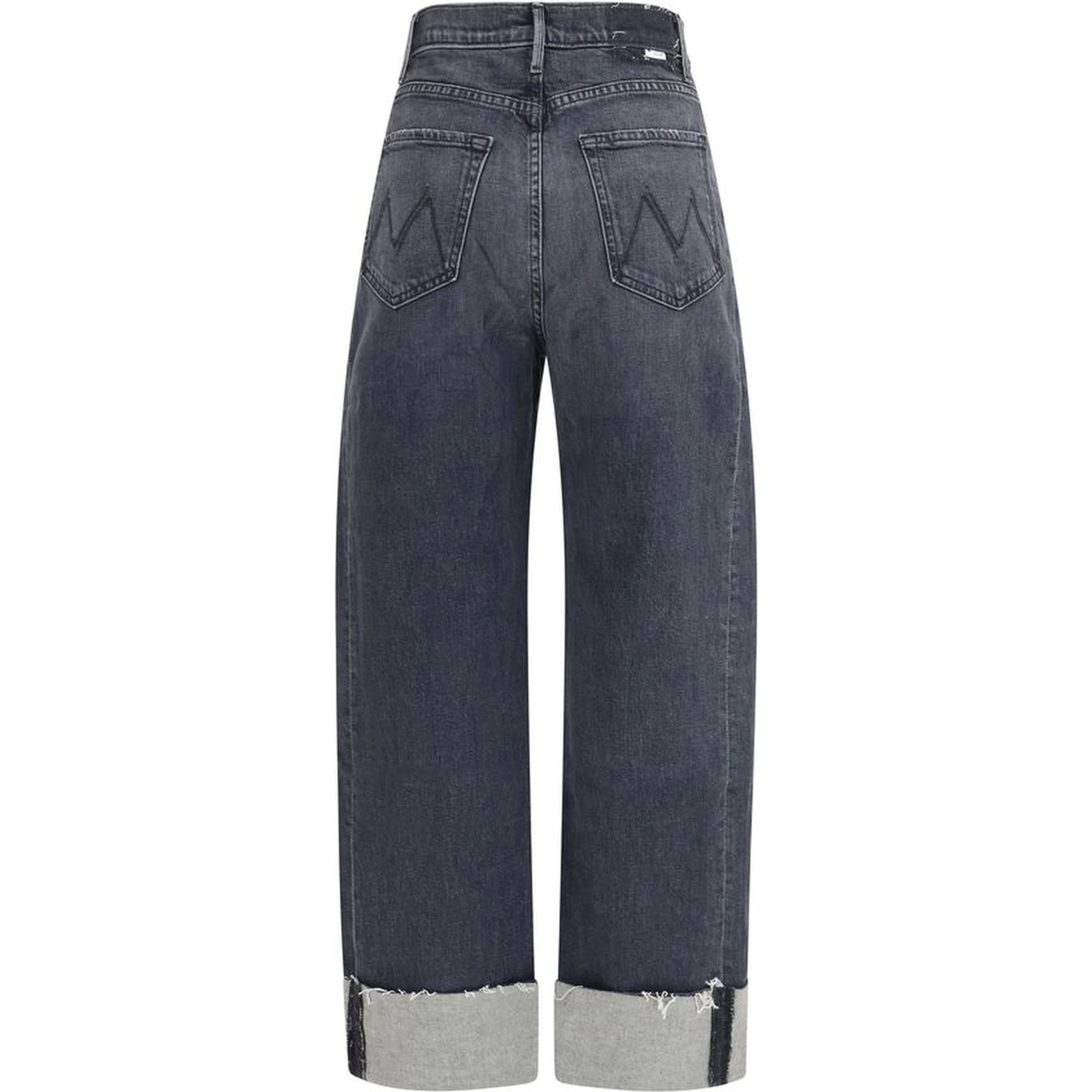 Black Cotton Cropped Jeans