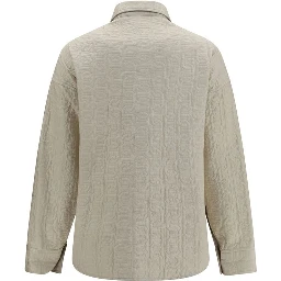 Beige Polyamide Full-Length Jacket