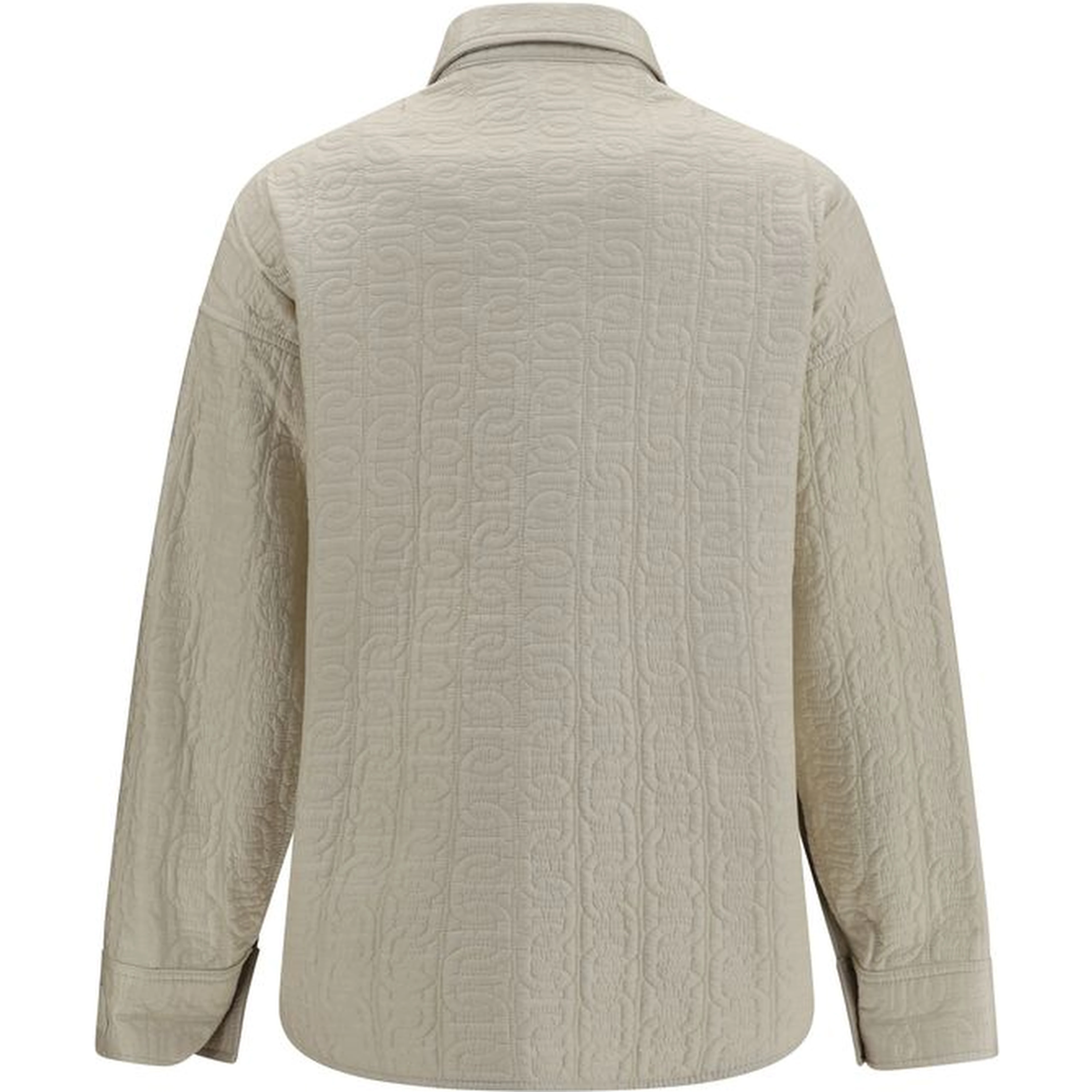 Beige Polyamide Full-Length Jacket