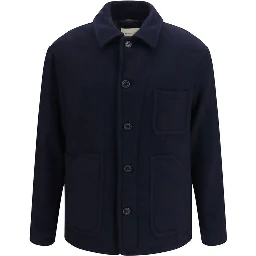Blue Wool Oves Aries Full-Length Jacket