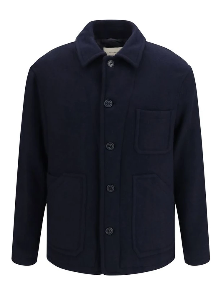 Blue Wool Oves Aries Full-Length Jacket