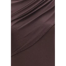 Brown Viscose Casual Dress