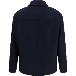 Blue Wool Oves Aries Full-Length Jacket