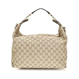 Beige Fabric Shoulder Bag