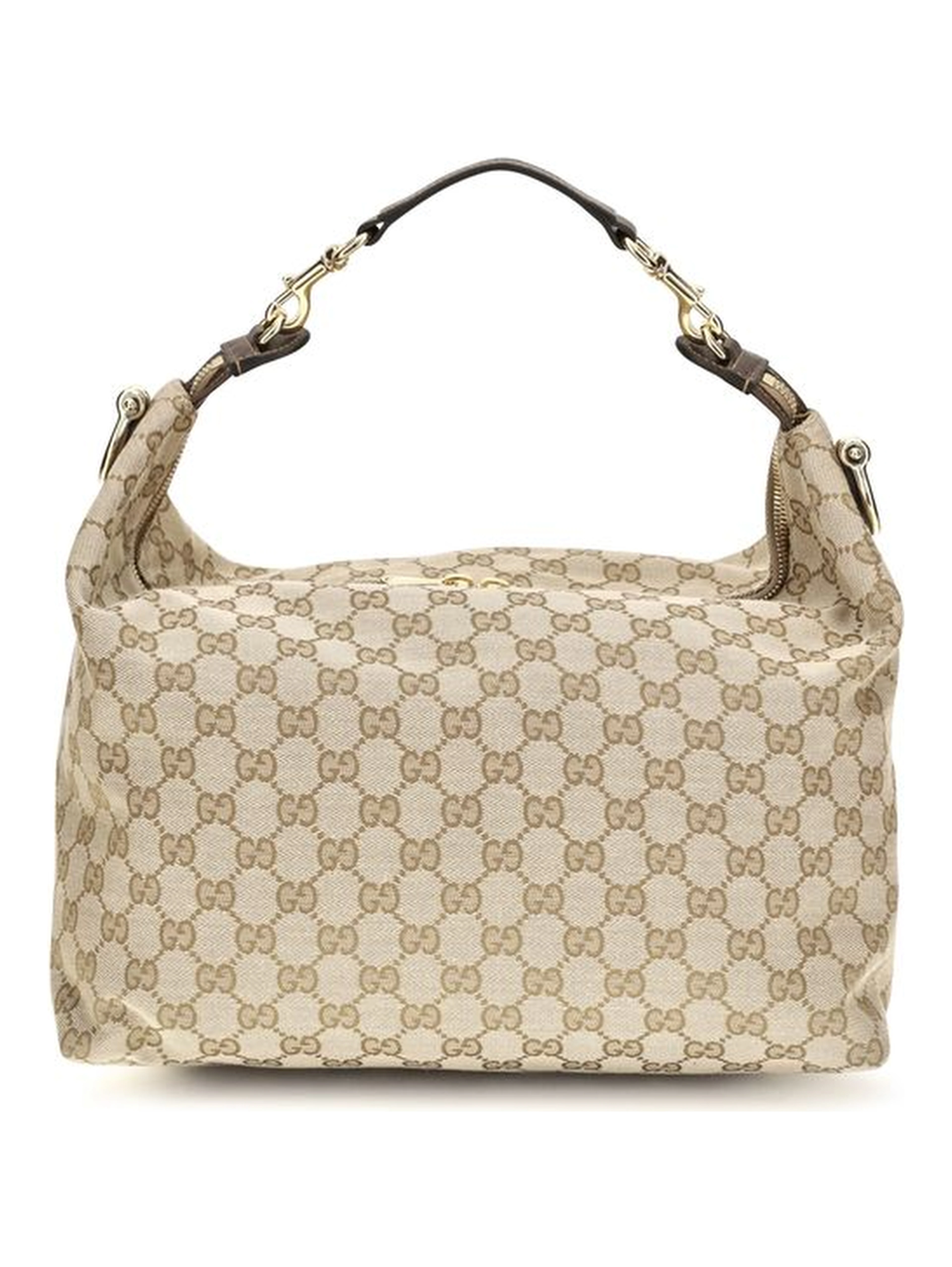 Beige Fabric Shoulder Bag