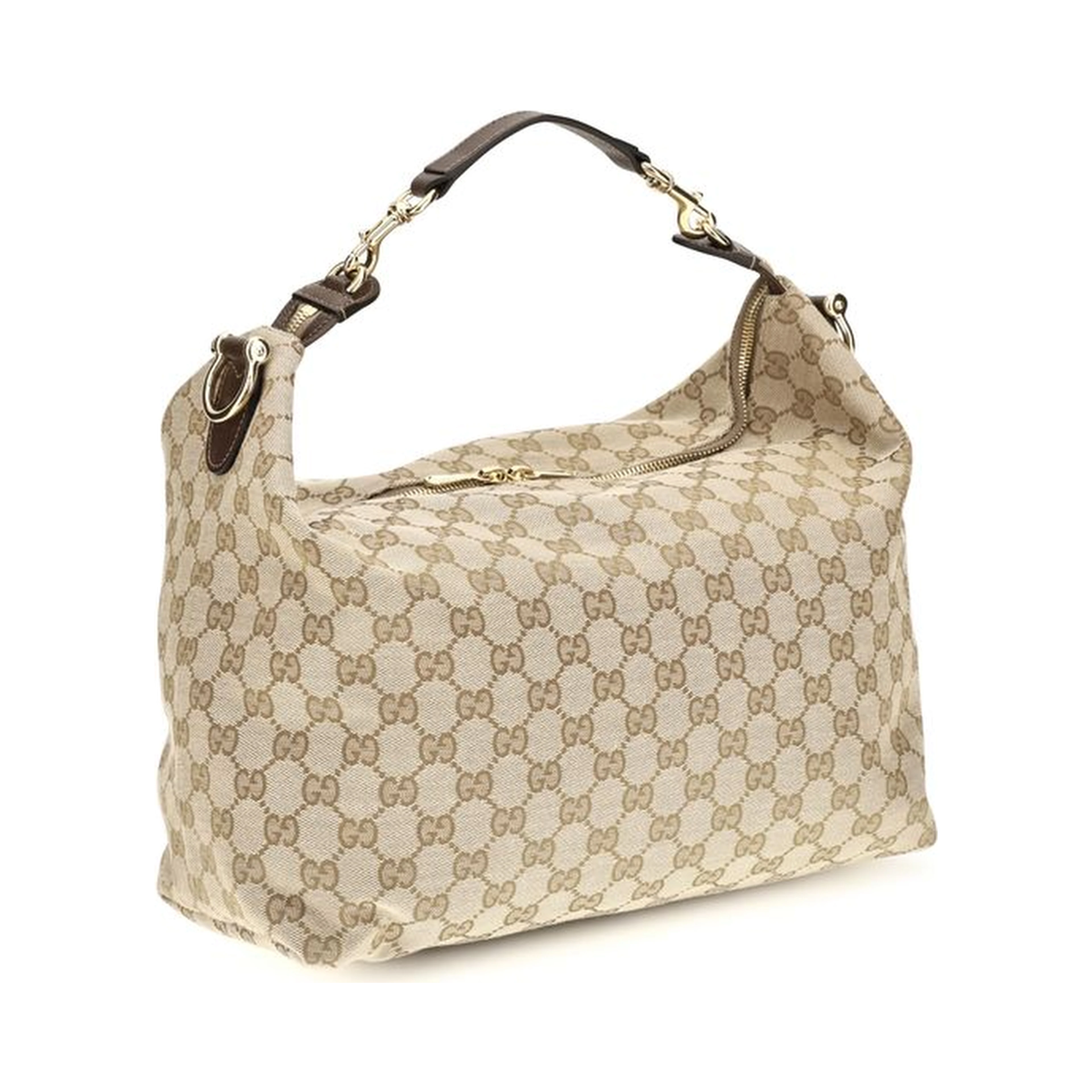 Beige Fabric Shoulder Bag