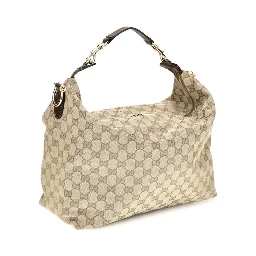 Beige Fabric Shoulder Bag