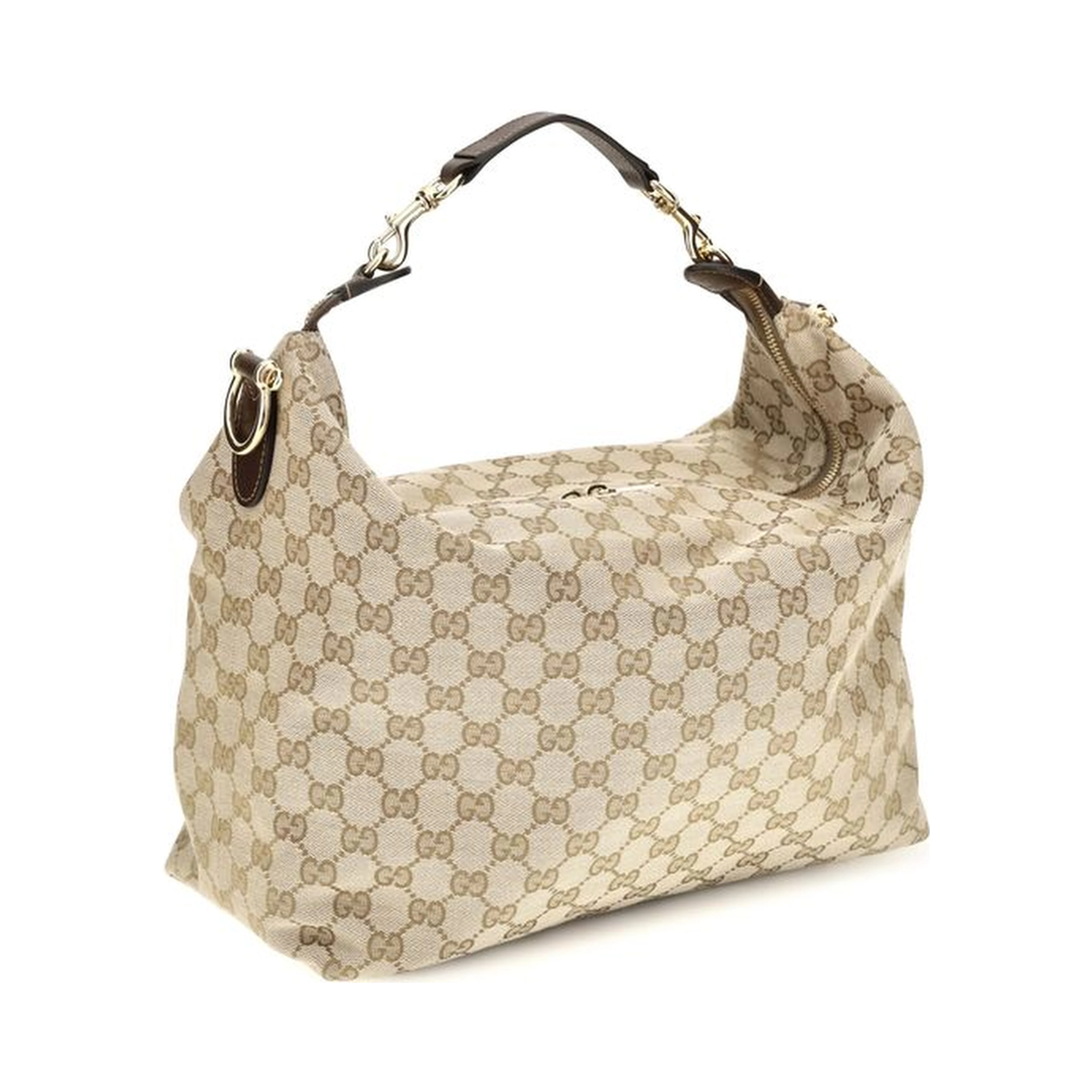 Beige Fabric Shoulder Bag