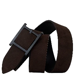 Cintura Nabucco Double C Pelle Nabuk Cuoio 3,5 Cm