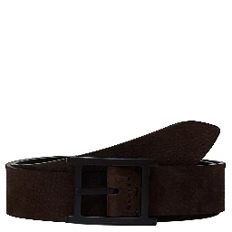 Cintura Nabucco Double C Pelle Nabuk Cuoio 3,5 Cm