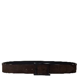 Cintura Nabucco Double C Pelle Nabuk Cuoio 3,5 Cm