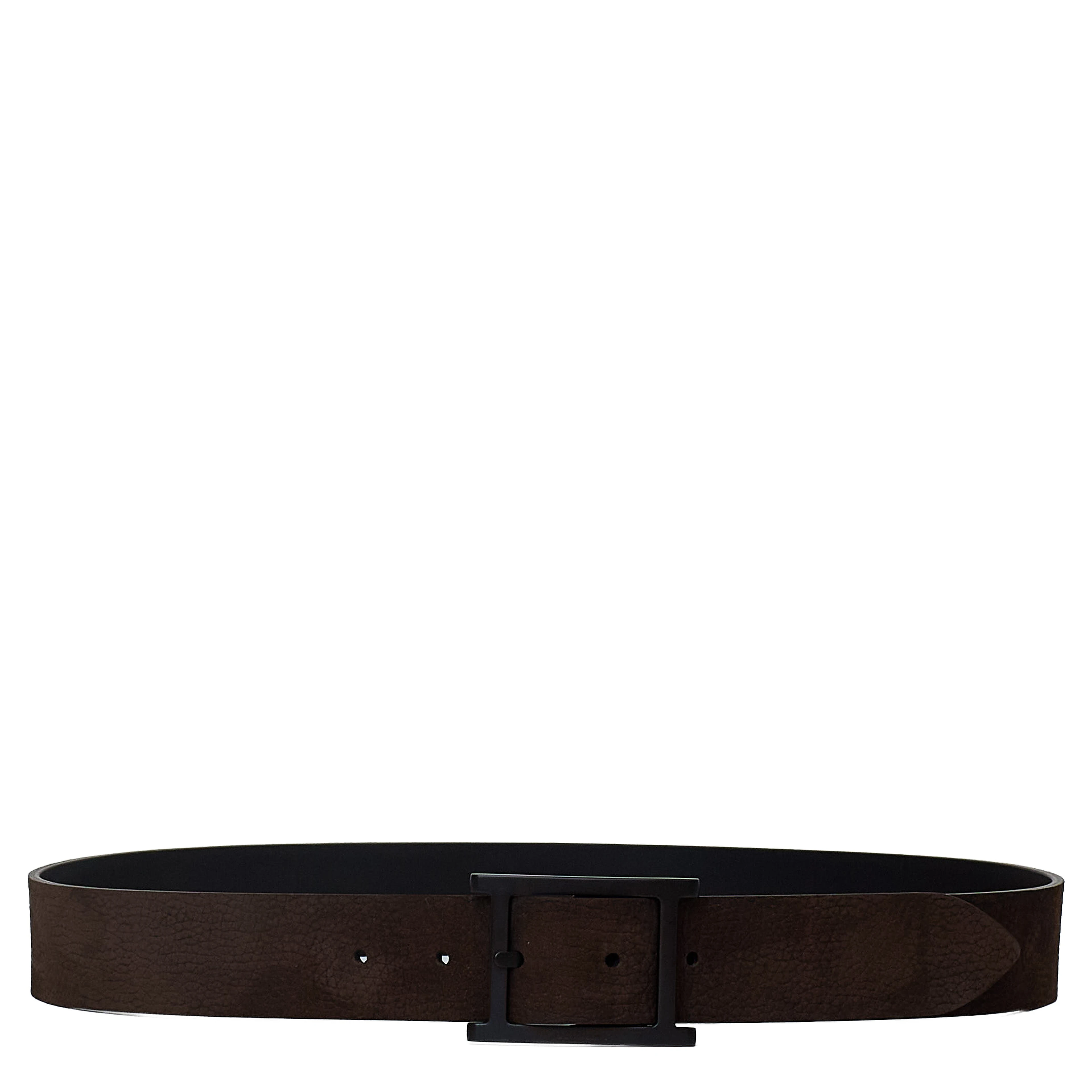 Cintura Nabucco Double C Pelle Nabuk Cuoio 3,5 Cm