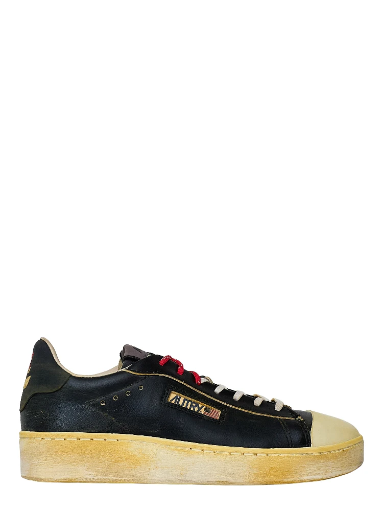 Sneakers Dallas Vintage Low In Pelle, Nabuk Nera