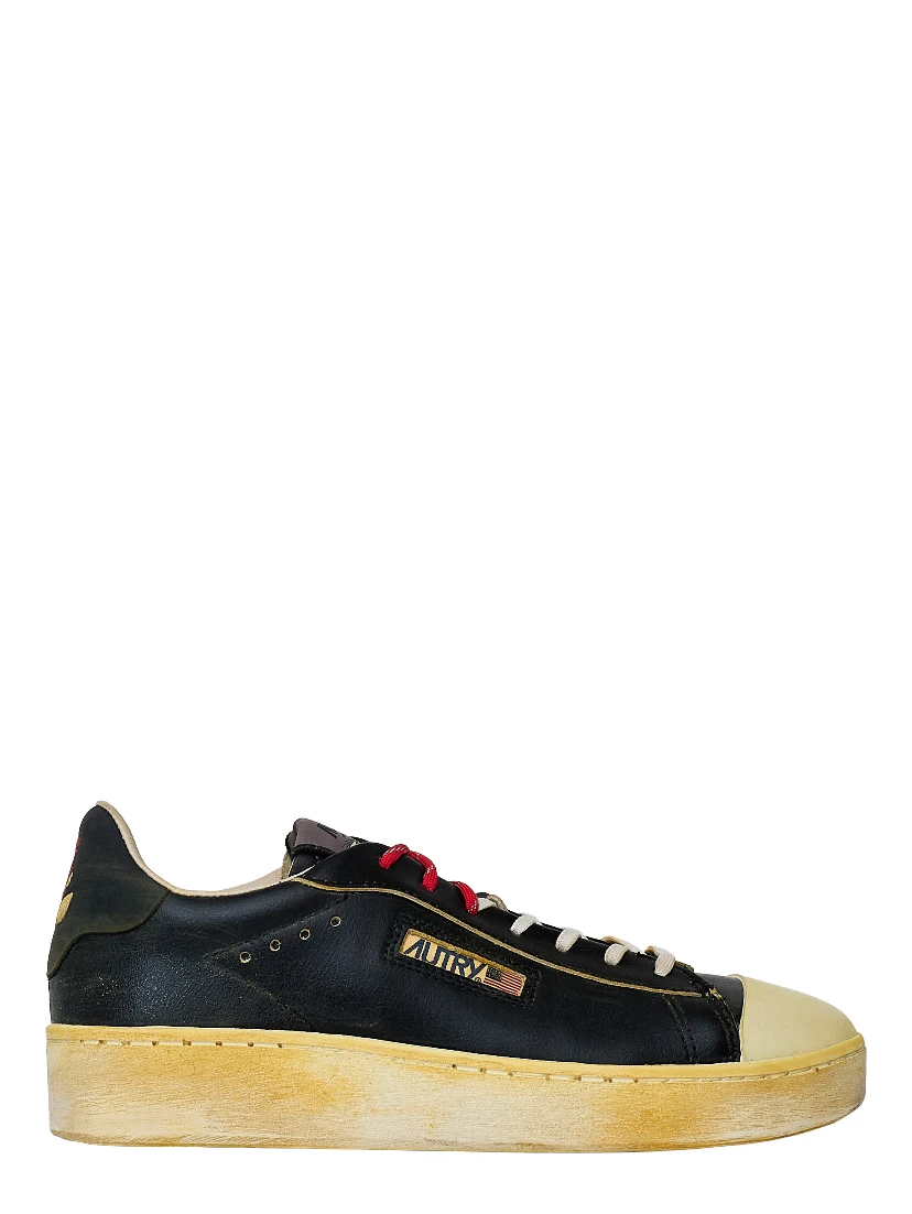 Sneakers Dallas Vintage Low In Pelle, Nabuk Nera