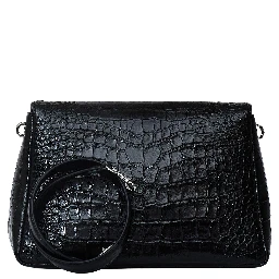 Charlie Embossed Croc Shoulder Bag
