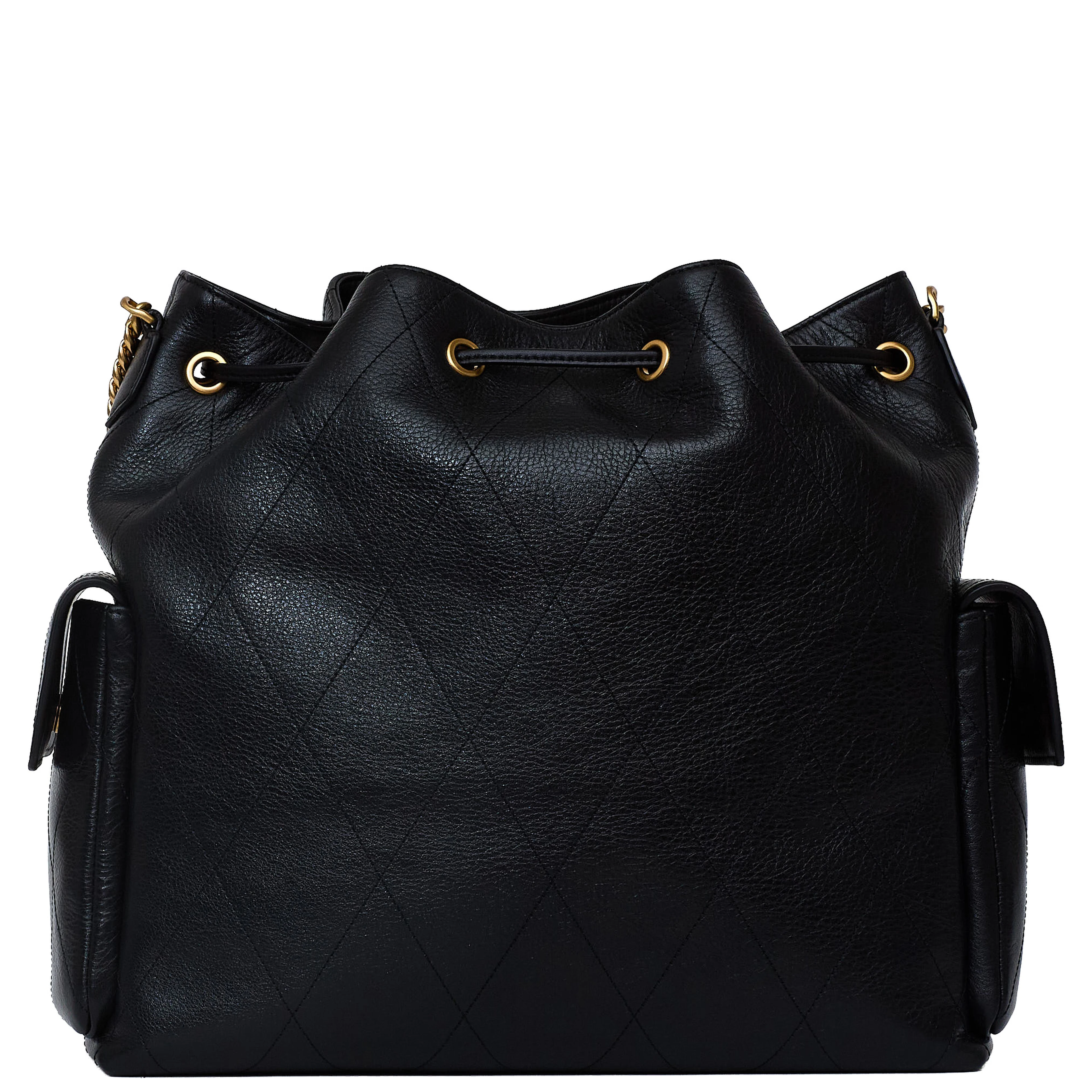 Charlie Quilted Large Drawstring Shoulder Bag
