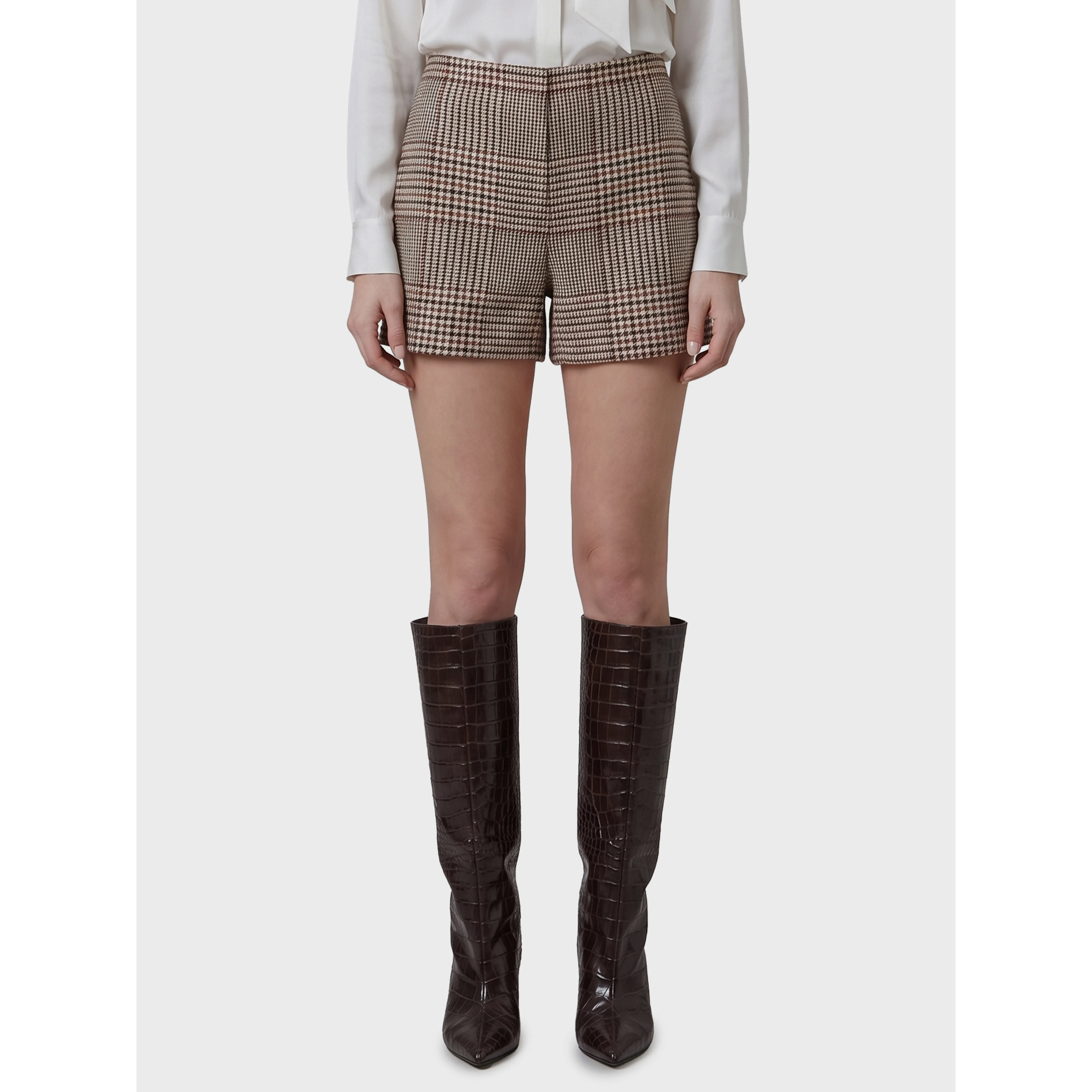 Glen plaid shorts
