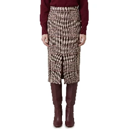 Glen plaid midi skirt