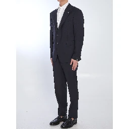 Biue Napoli single-breasted virgin wool suit