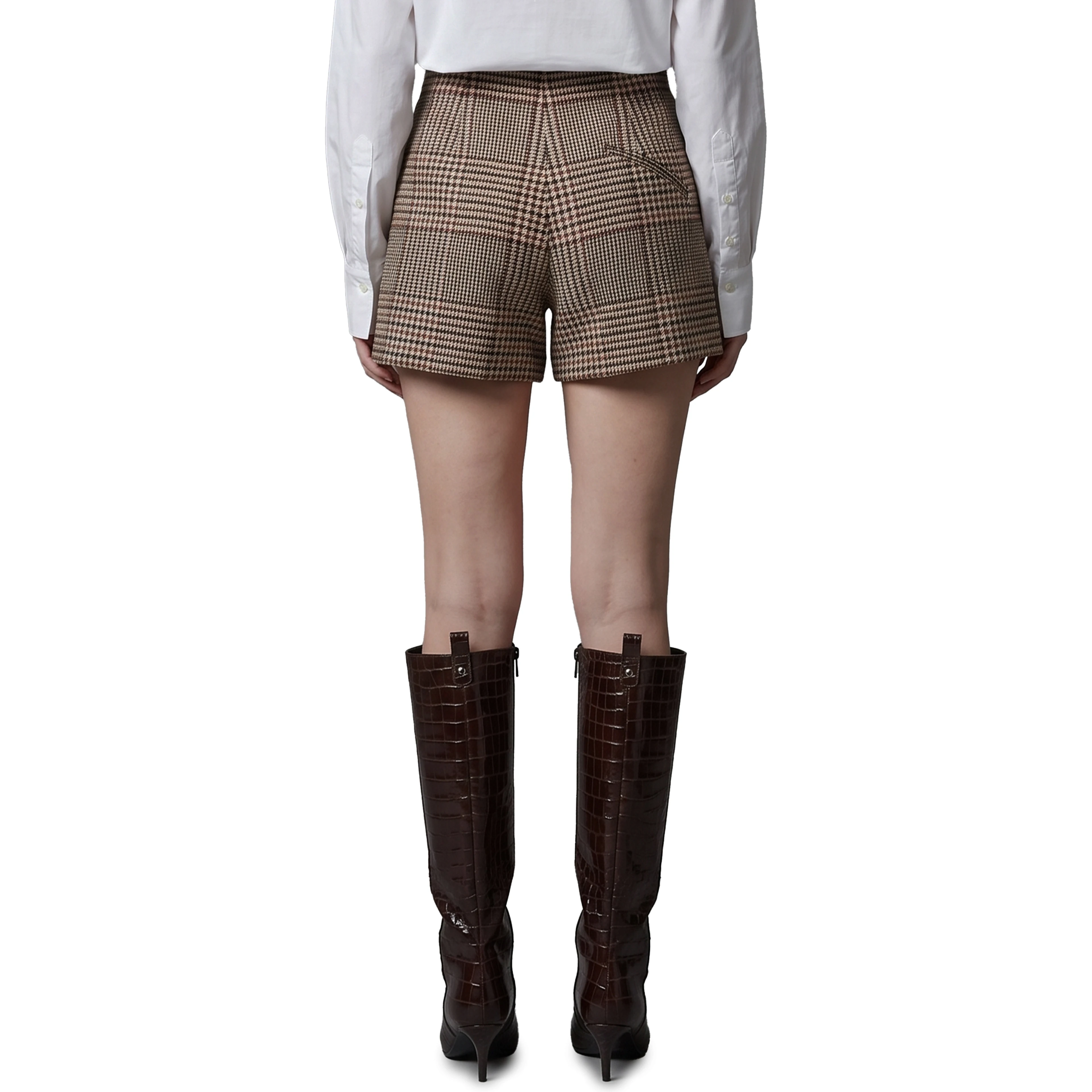 Glen plaid shorts