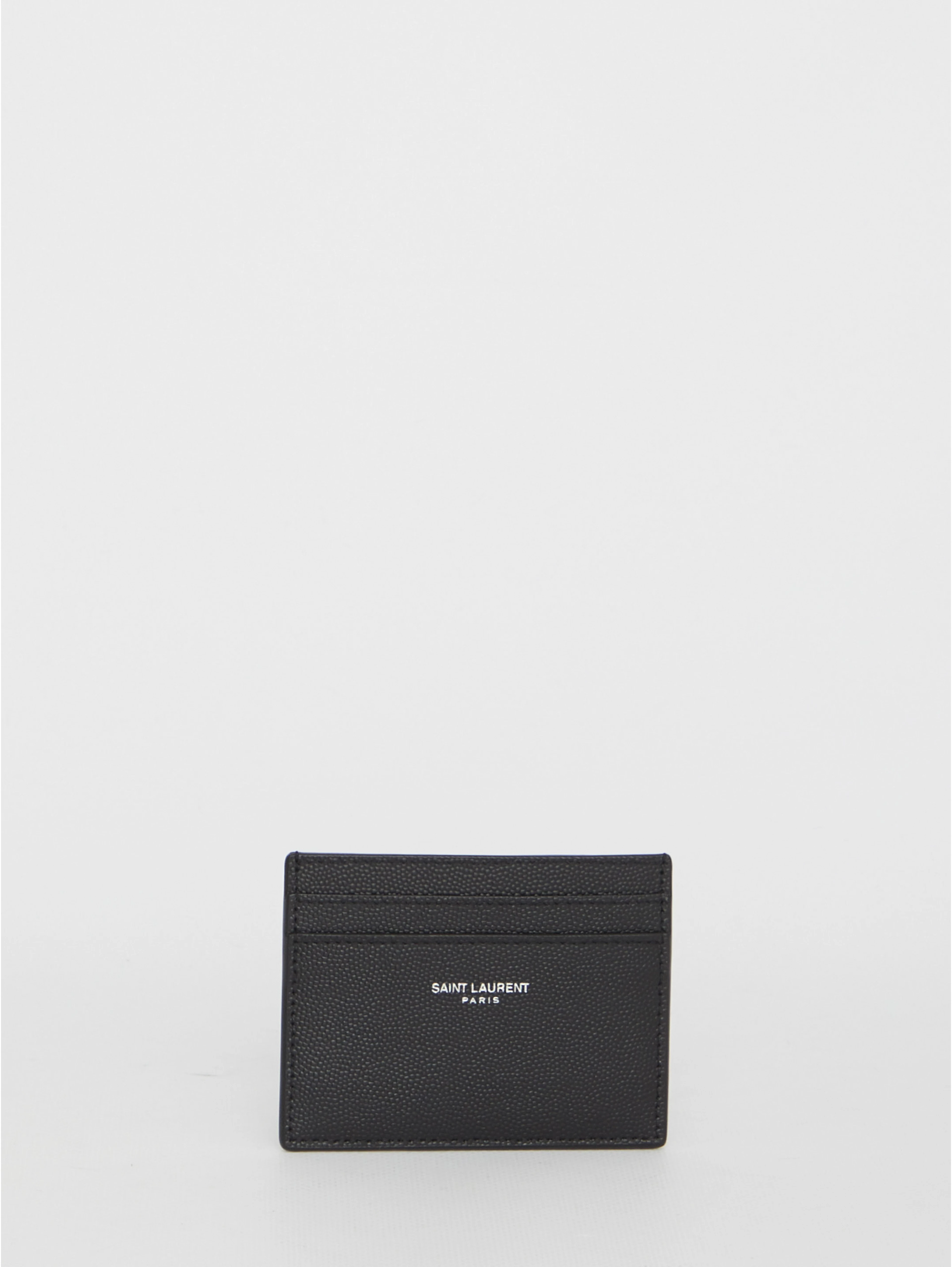 Black leather cardholder