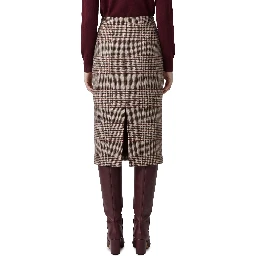 Glen plaid midi skirt