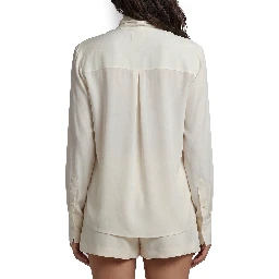 V-neck shirt with scarf