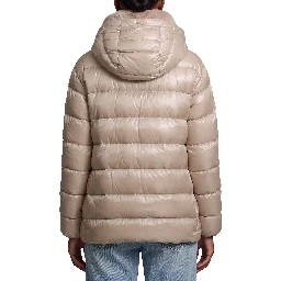 Ultralight down jacket with faux fur