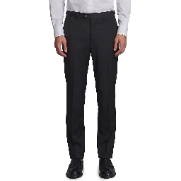 Black Napoli single-breasted suit in virgin wool
