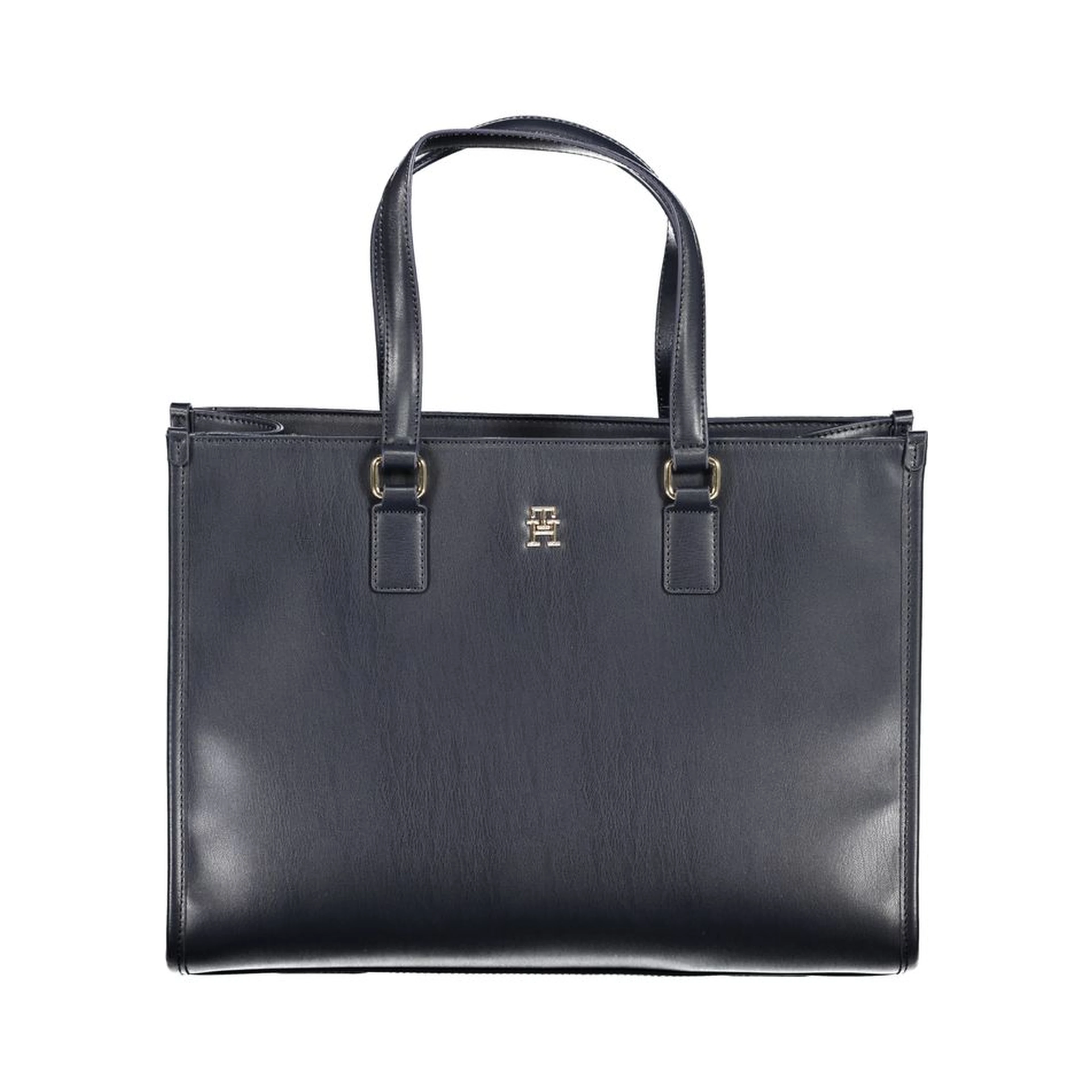 Blue Polyurethane Women's Bag