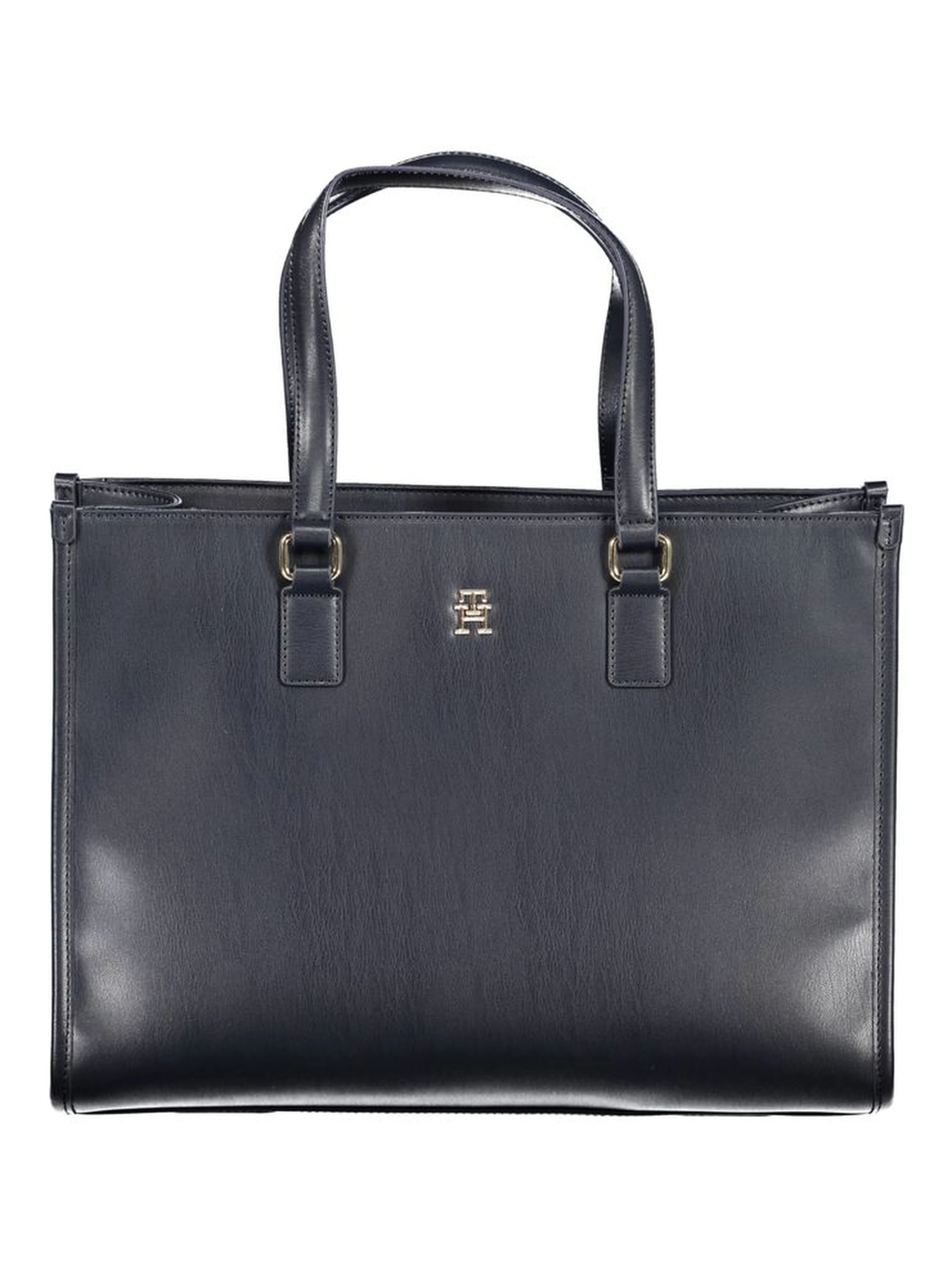 Blue Polyurethane Women's Bag