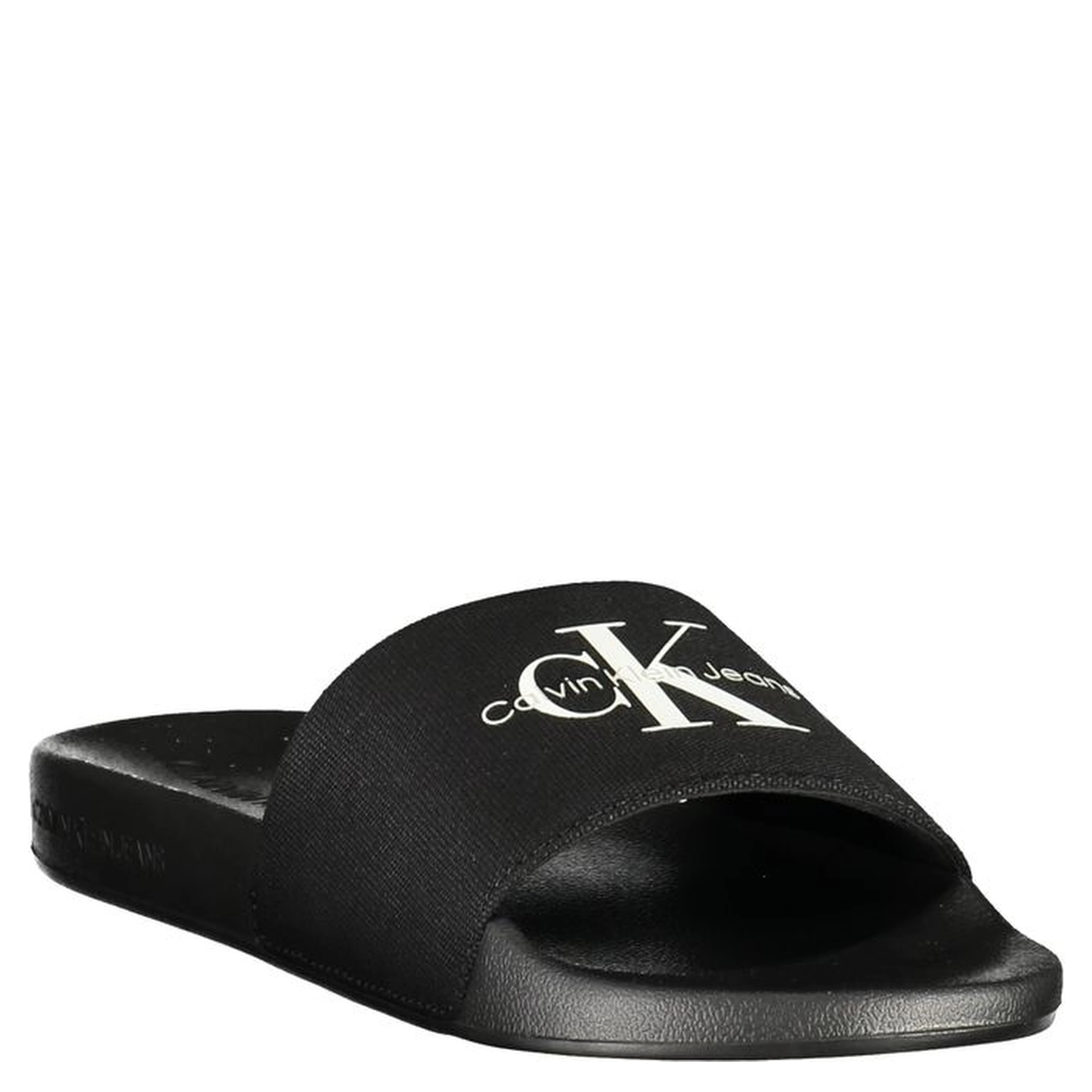 Black Polyester Men's Slipper