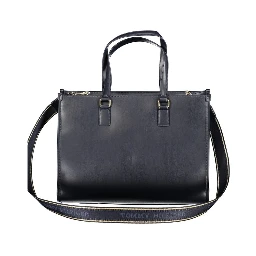 Blue Polyurethane Women's Bag