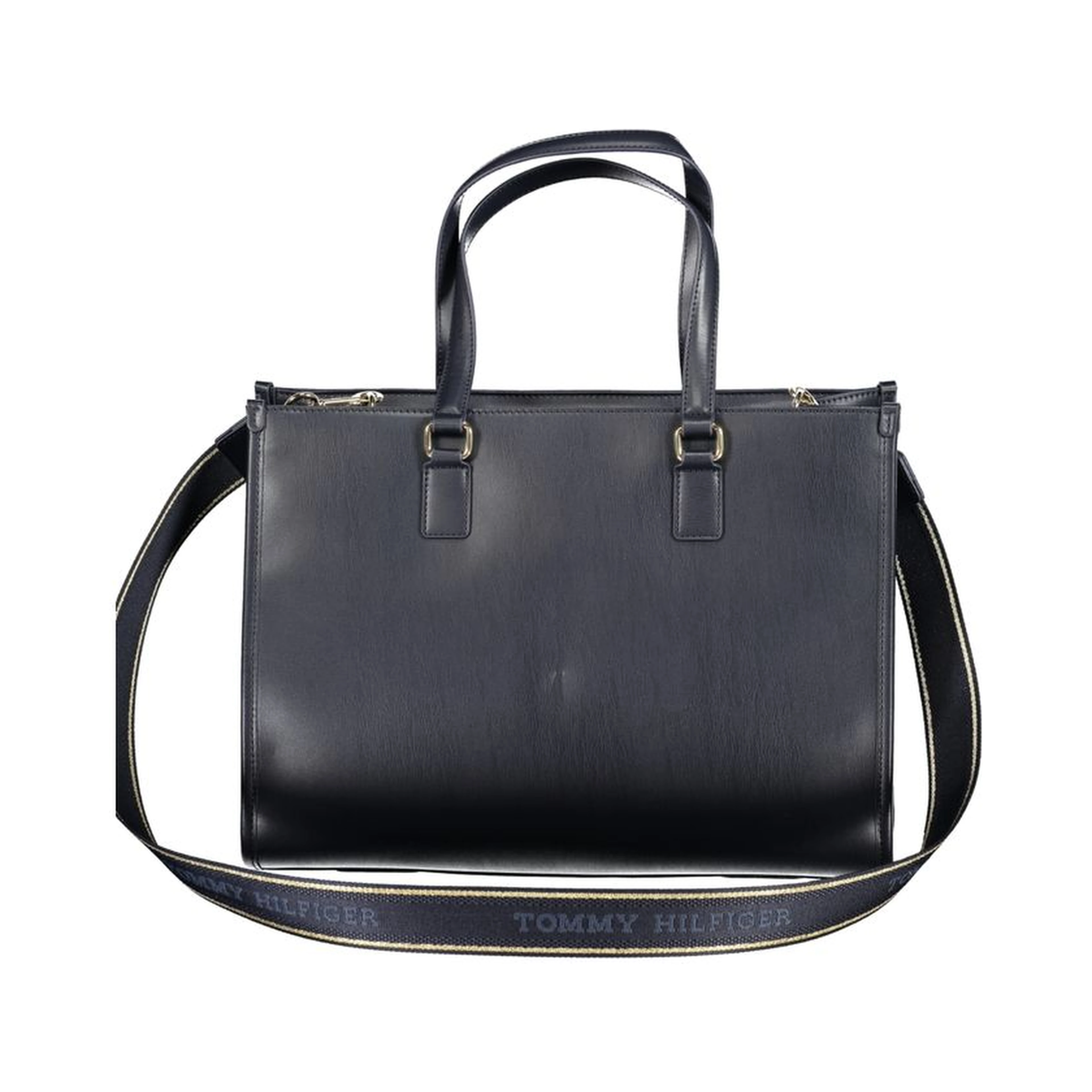 Blue Polyurethane Women's Bag