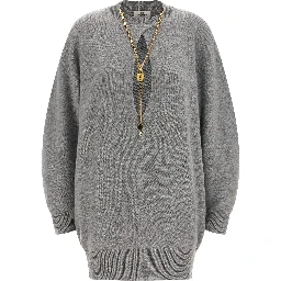 Gray Wool Short Dress