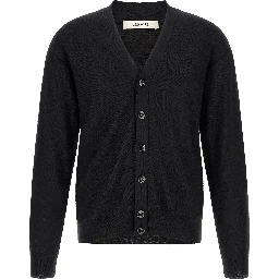 Black Wool Cardigan