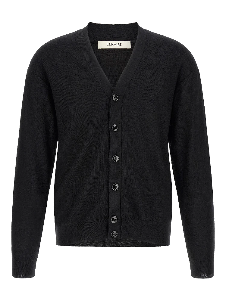 Black Wool Cardigan