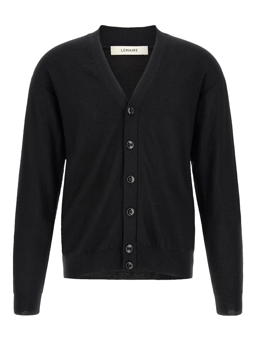 Black Wool Cardigan