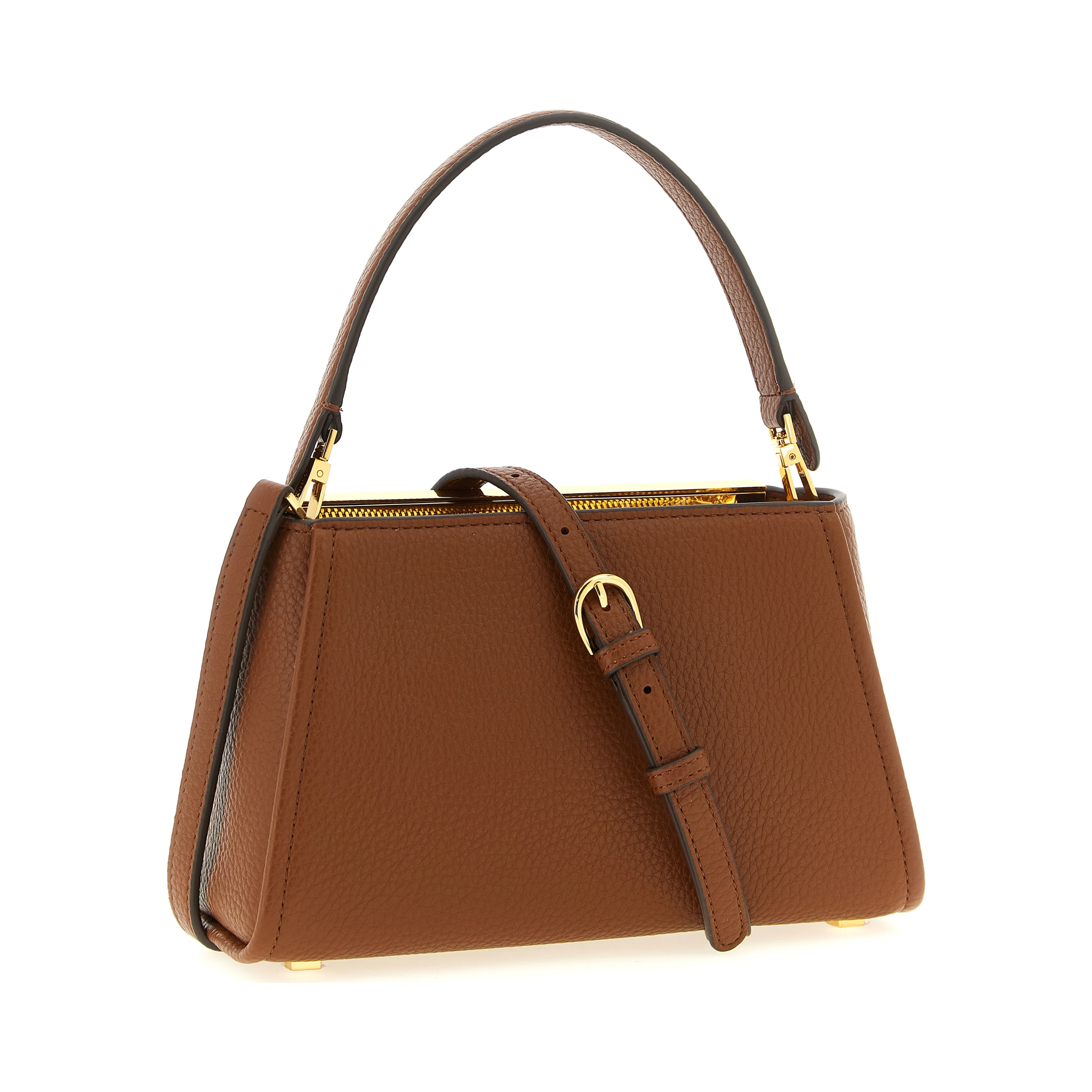 Brown Polyester Handbag